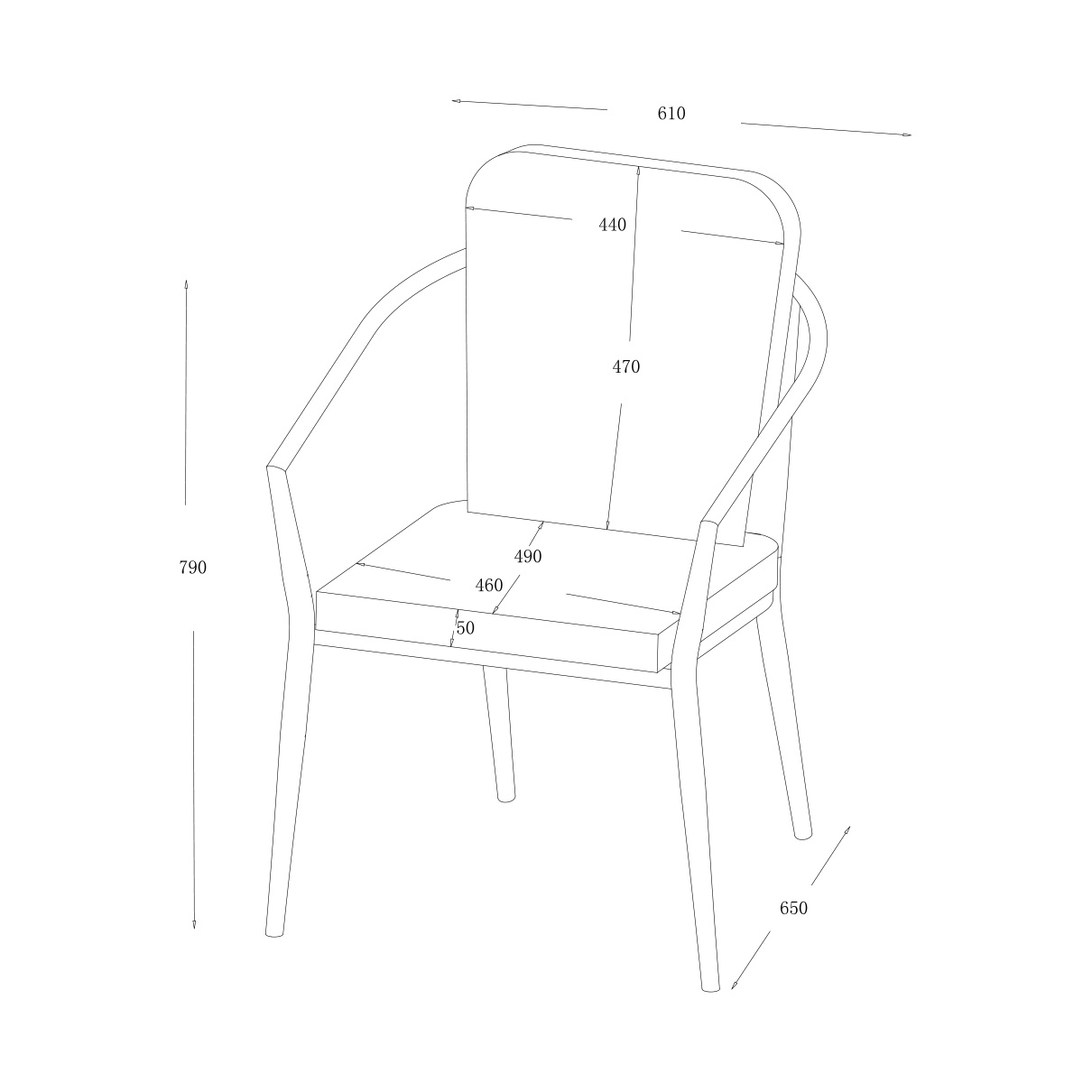Portico 4 Seat Round Dining Set dimensions